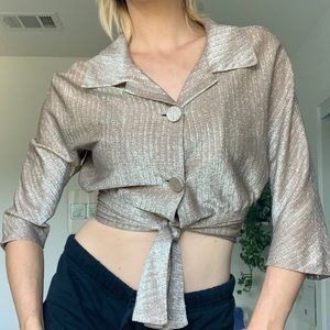 Shimmery GOLD Vintage Blouse